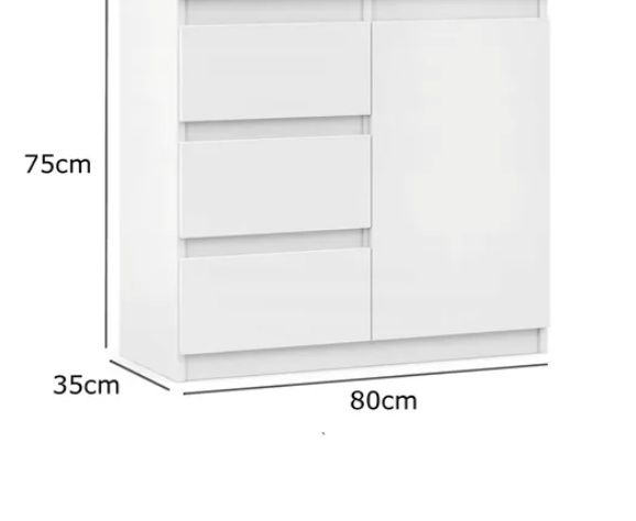Komoda biała 3 szuflady