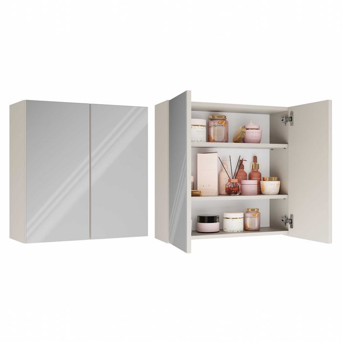 Szafka Łazienkowa Wisząca Z Lustrem Nad Umywalkę POLA 2DL KASZMIR