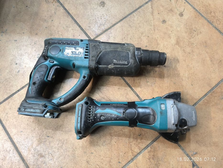 Makita młotowiertarka szlifierka 18v akumulatorDGA452 BHR202 DHR202