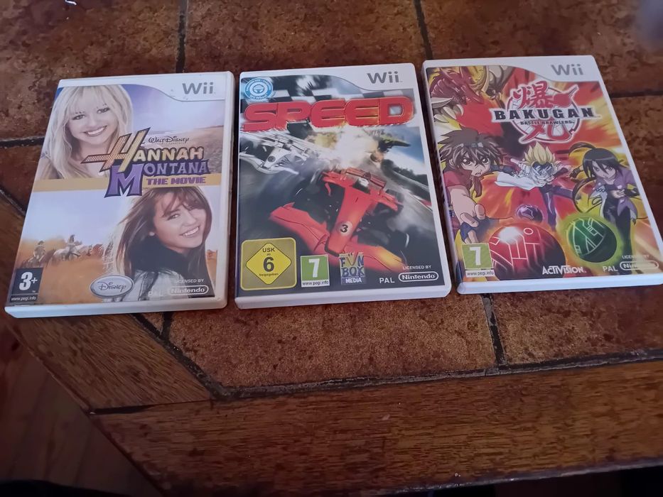 Jogos wii, hannah montana+speed+bakugan
