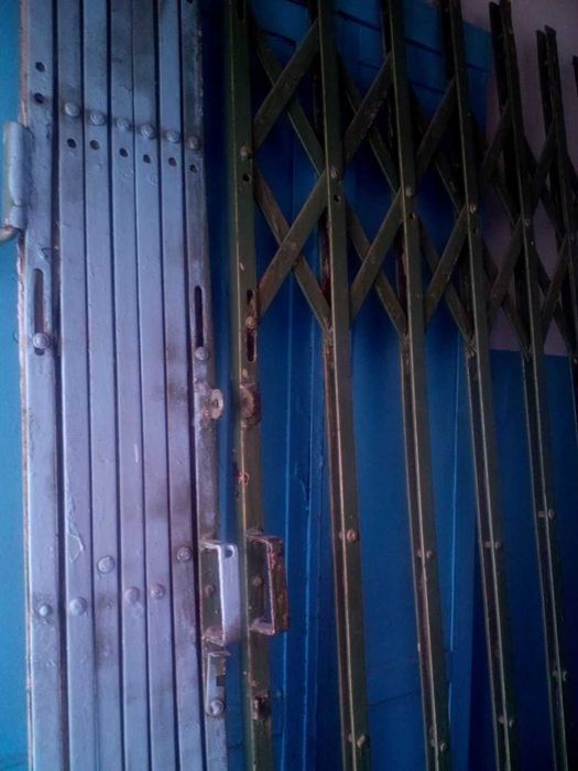 Дверна решітка розсувна - дві створки.