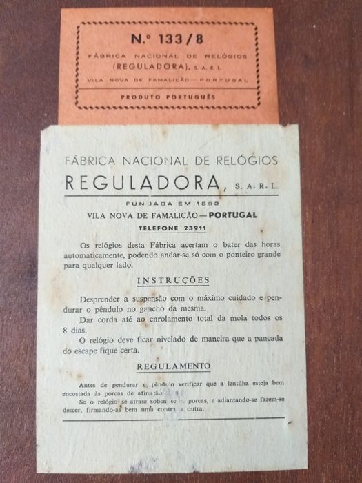 Relógio cavalinho da reguladora