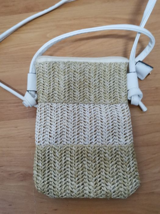 Mini torebka słomiana / jutowa na telefon letnia