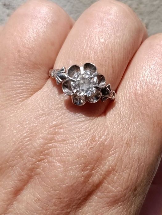 Кольцо серебро 875 проба звезда СССР . Размер 21,5