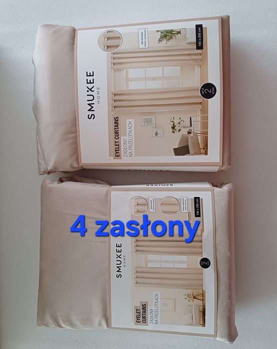 Zasłony welwetowe aksamitne NOWE - 2 komplety