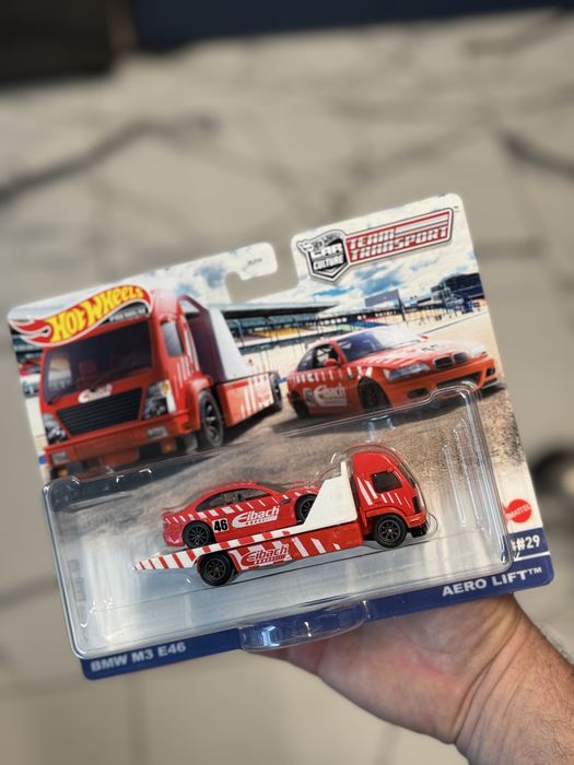 Hot Wheels Premium BMW M3 E46 Team Transport Eibach Aero Lift rzadkość