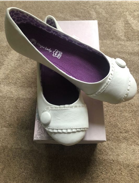 Buty biale dls dziewczynki - rozmiar 34 - nowe