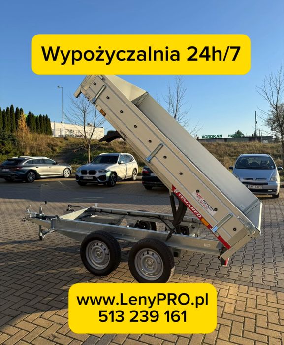 Wynajem Lawety! Laweta Wypożyczalnia 24h/7! Brak Kaucji! Pasy Gratis!