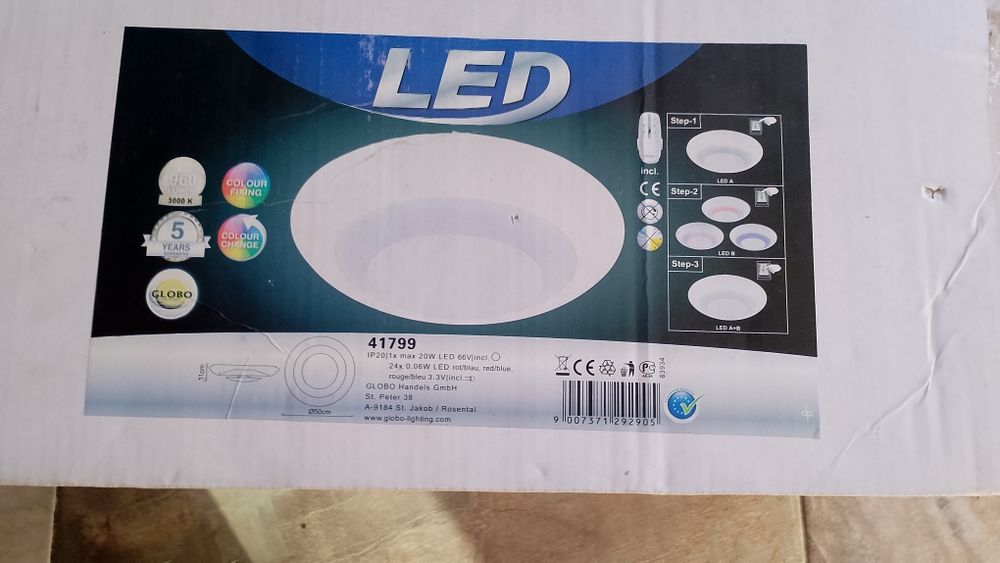Lampa sufitowa LED z pilotem