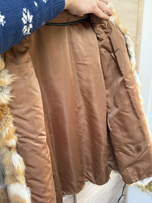 Futro z lisa lis płaszcz futrzany rudy M L slavic girl prl moda polska