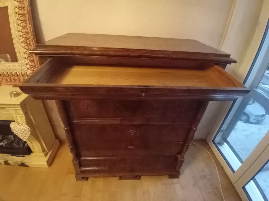 Sekretarzyk biurko rustykalne z drewna