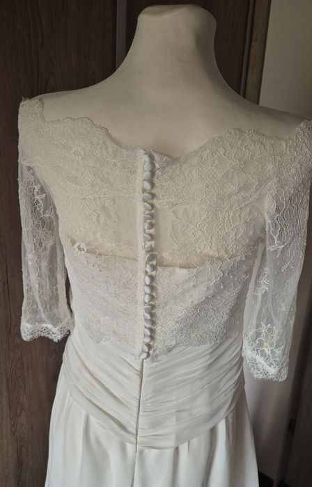 Muślinowa suknia ślubna Ecru r.38