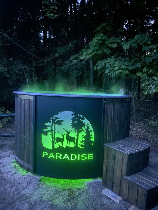 Domek CHIC -boho na Mazurach. Sauna i balia nad jeziorem