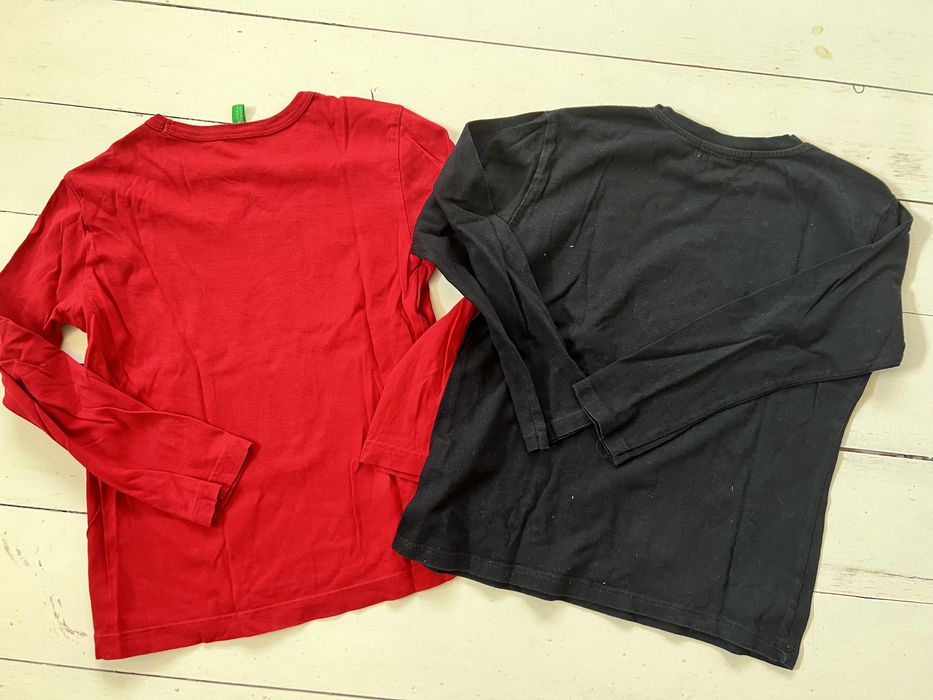 2 bluzy typu longsleeve Zara, Benetton