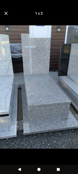 Nagrobek granitowy 90x190 brąz królewski