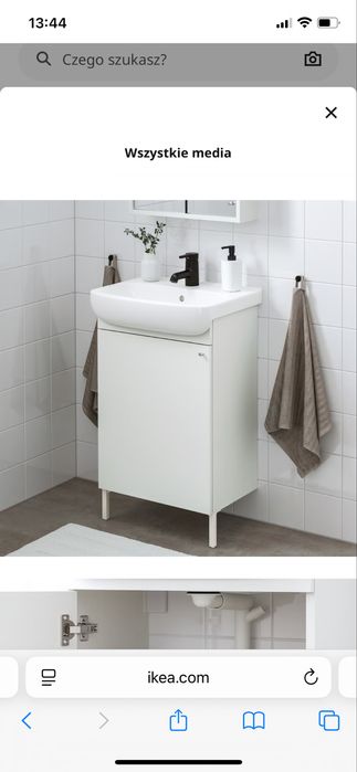 Nowa umywalka z szafką IKEA z syfonem i baterią