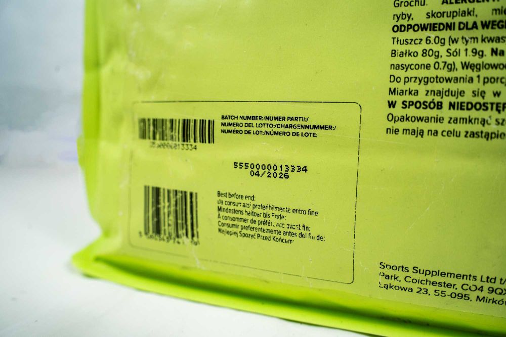 Białko Bulk 2,5kg bezsmakowe wegańskie białko grochu