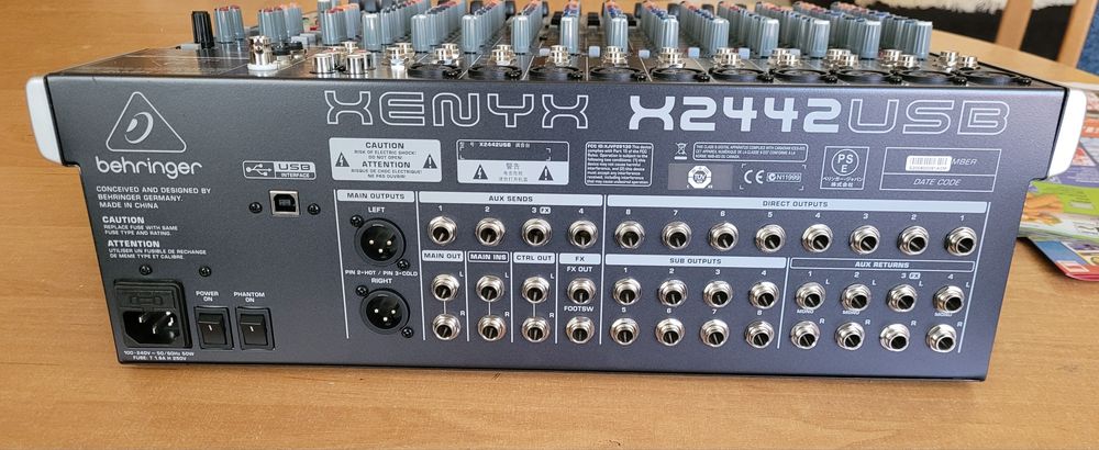 Mixer Behringer X2442 USB, kabel, instrukcja.