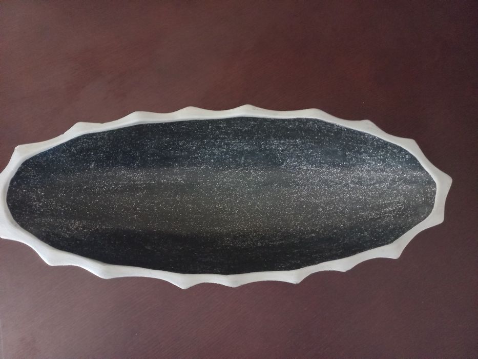 Terrina de centro de mesa sinza prata