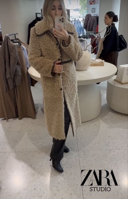 Пальто дублянка Zara Limited edition