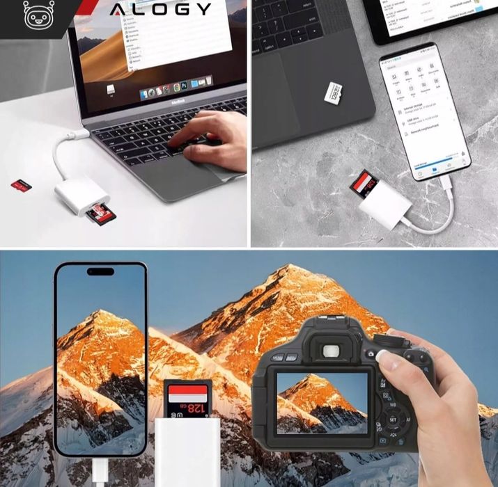Adapter Czytnik Kart Pamięci do Apple iPhone USB-C Typ C micro SD /TF