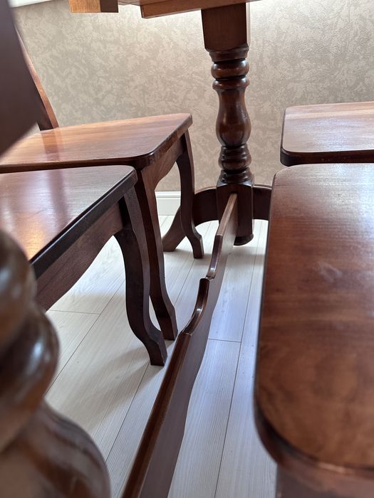 Стол дуб обеденный и 4 стула стіл обідній кухонный