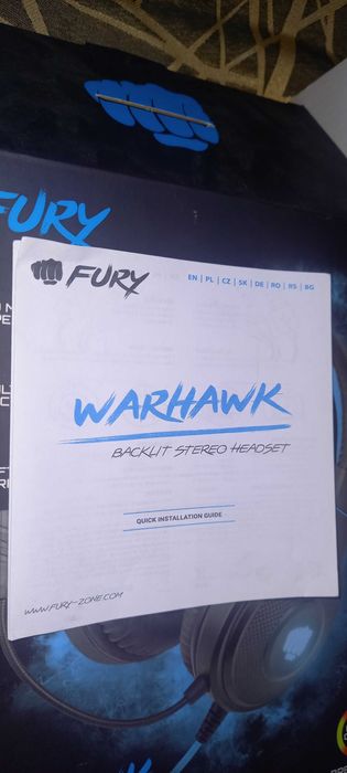 Słuchawki FURY WARHAWK z mikrofonem podświetlane
