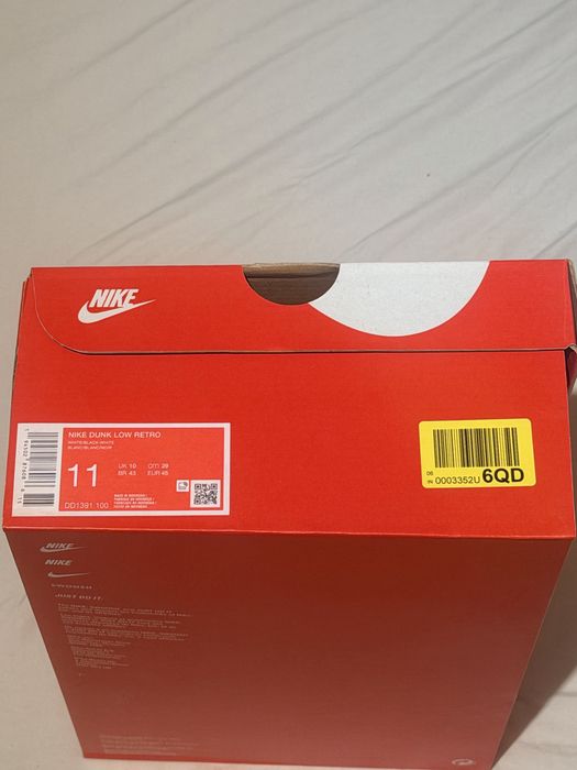 Nike Dunk Low Retro Black White Panda r. 45 Nowe