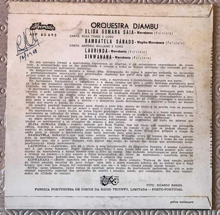 Single 7"- Musica Africana - Raro