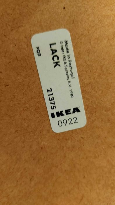 Mesa LACK em preto-castanho