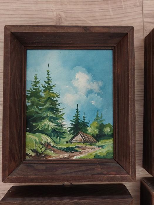 Obrazki 4 pory roku malowane