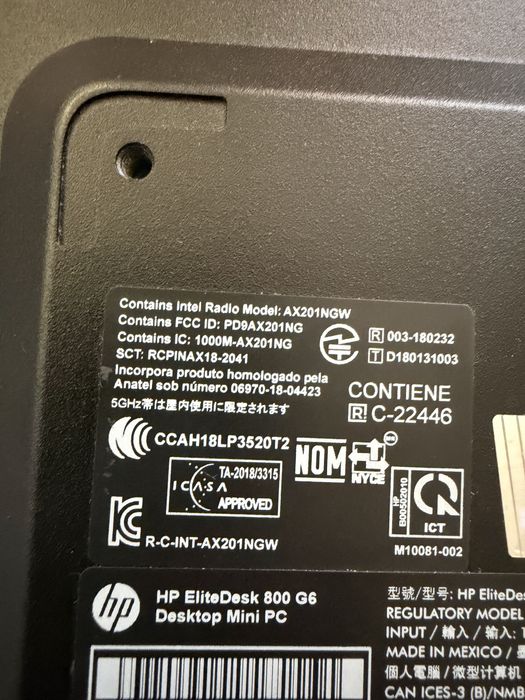 Mini PC hp Elite desk 800 g6 i5 10th 16gb 512gb