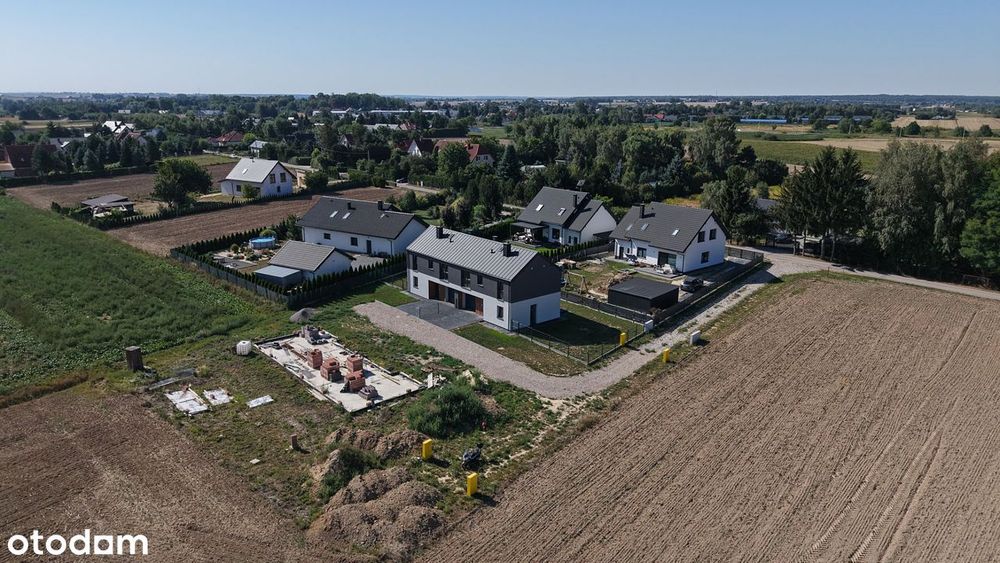 Nowy bliźniak 110 m², 4 sypialnie |garaż| dz.4 ary|Nowy Krępiec