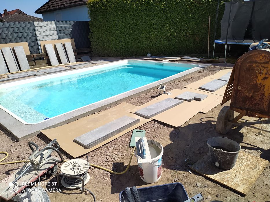 Obróbka w płytkach baseny