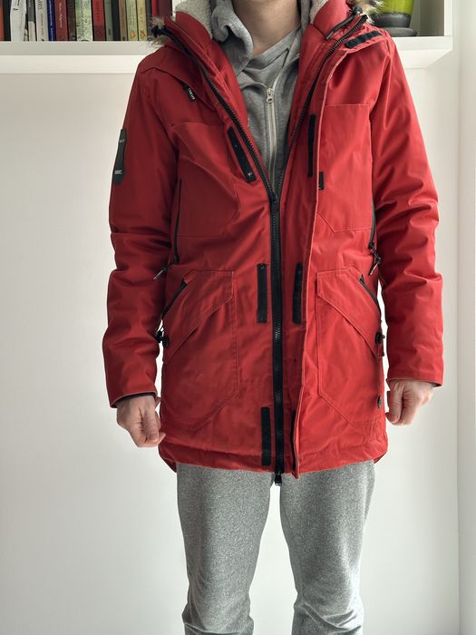 Czerwona kurtka gruba zimowa M