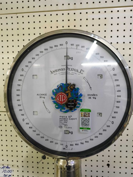 Balança antiga de balcão - António Pessoa 30kg