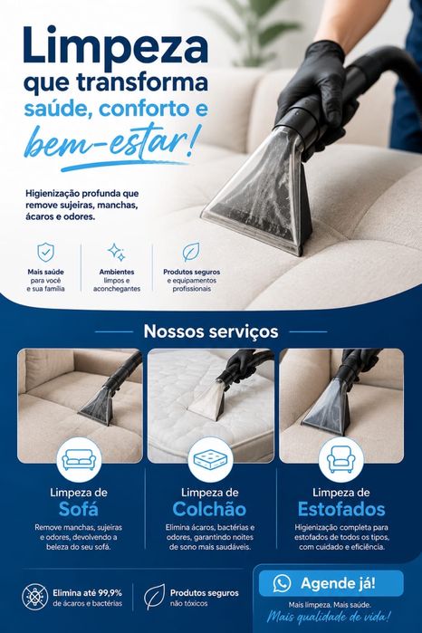 Limpeza em seu conforto!
