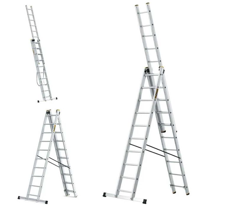 Drabina aluminiowa wielofunkcyjna 3x10 szczebli PRO DRABEST