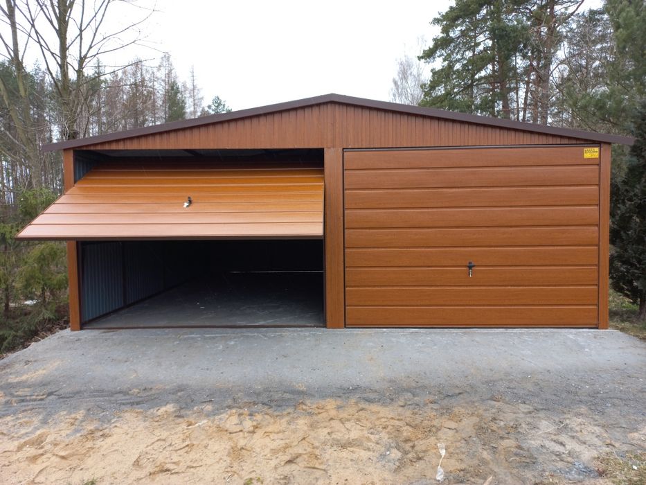 6x6 POD Garaż Blaszany Blaszak Garaże Blaszane Blaszaki Drewnopodobny