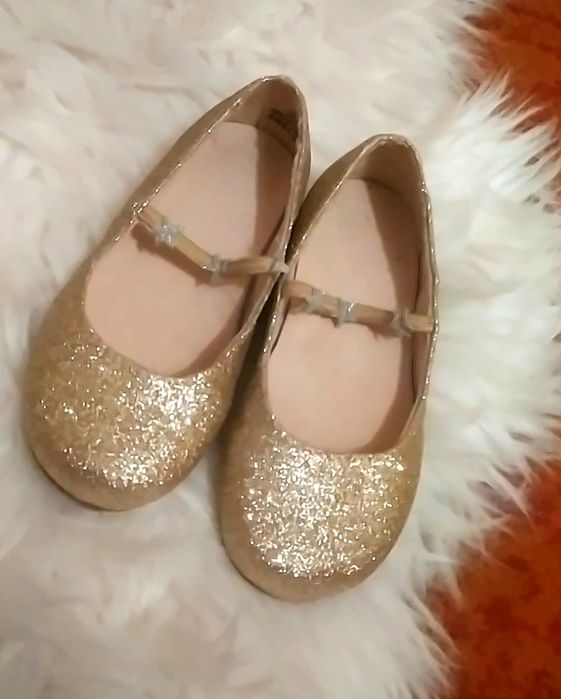 Святкові золоті туфельки черевички 23-24 розм