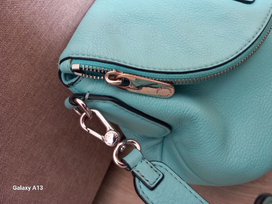 Marc Jacobs oryginalna skórzana torebka turkus