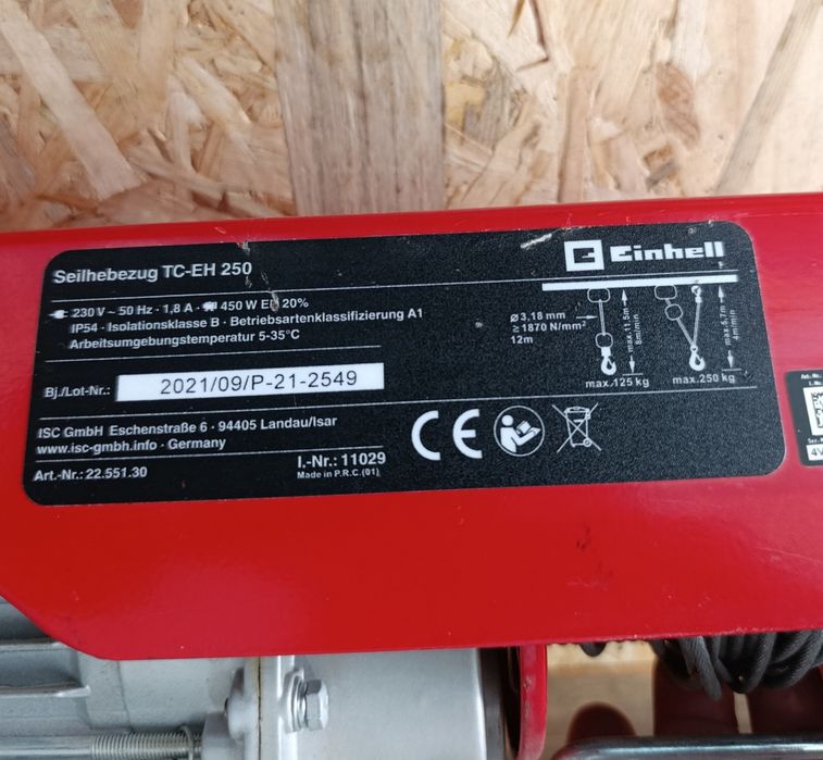 Conjunto de Guincho Einhell