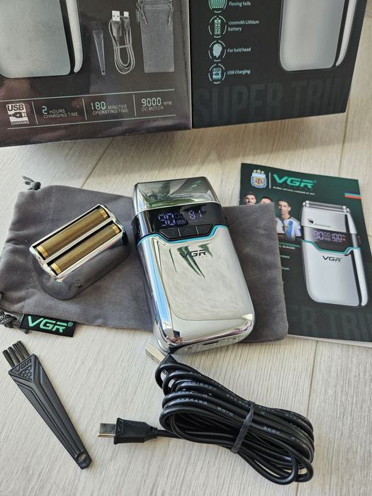 Електробритва vgr 350 шейвер для гладкого гоління бороди бритва