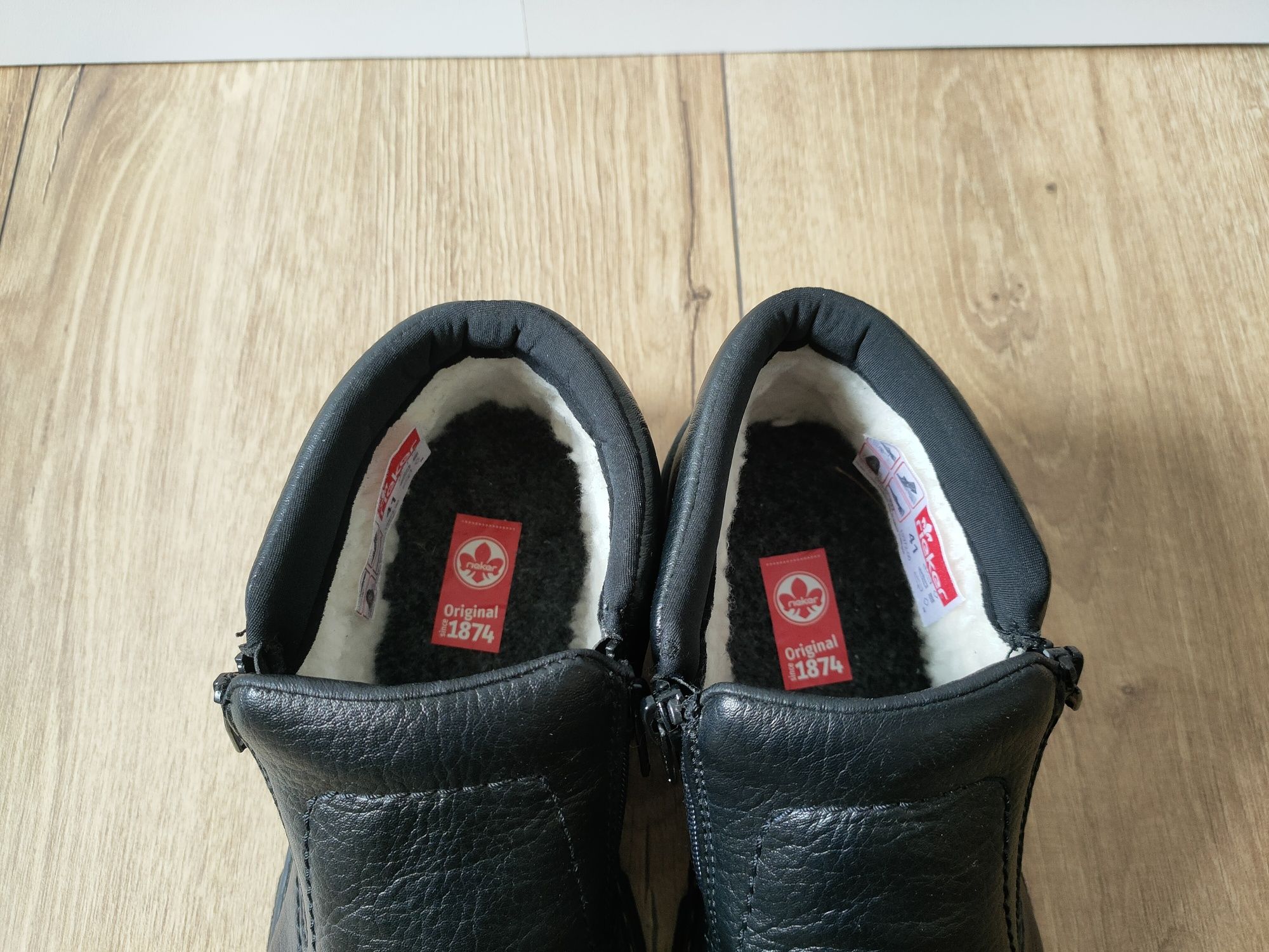 Buty Rieker Original 1874 męskie czarne za kostkę suwaki r. 41 27cm ...