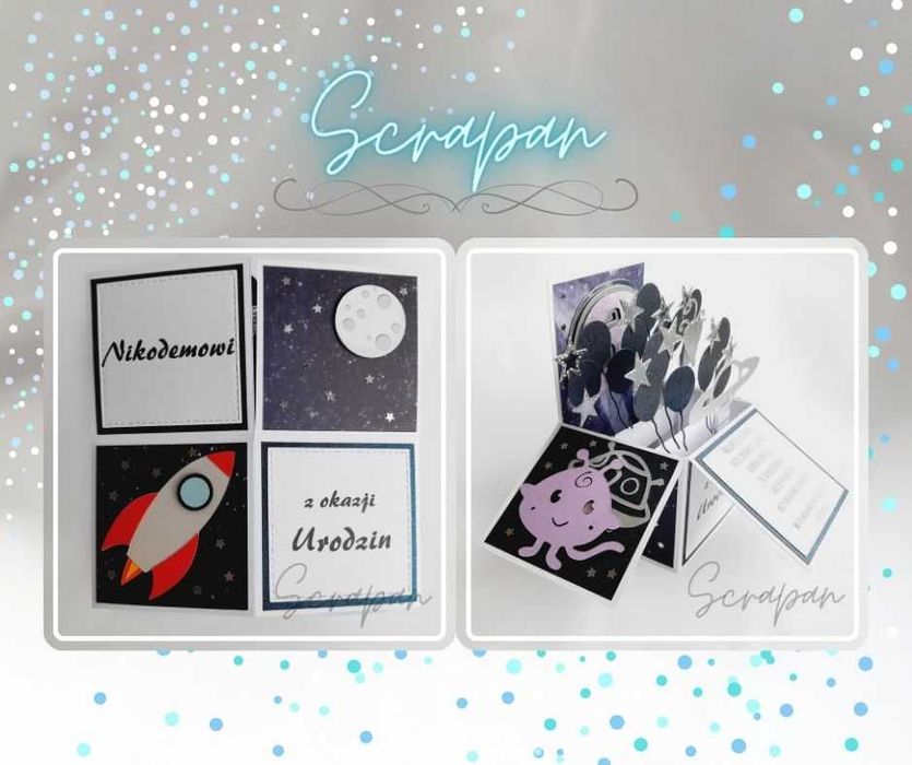 Kartka urodzinowa, roczek dla dziecka, chłopca, ręcznie robiona