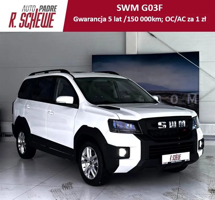 SWM G03F Gwarancja 5 lat / 150 000km, OC/AC za 1zł, lakier w cenie