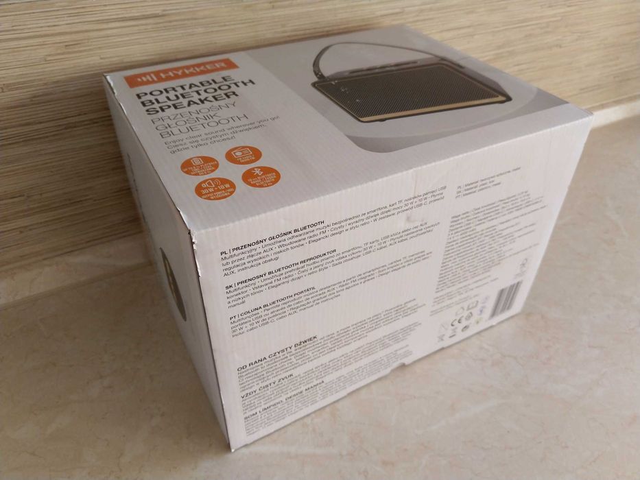 NOWY Głośnik Bezprzewodowy Retro Radio usb 30 W + 10 W BT 5.0 HYKKER