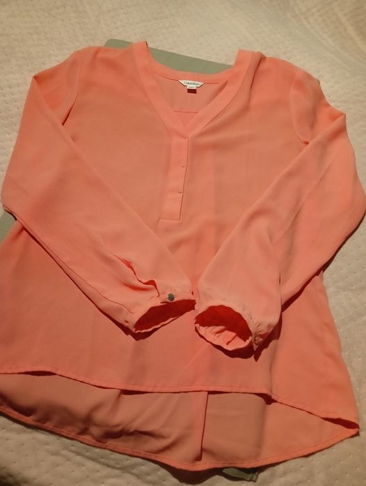 Damska bluzka Calvin Klein, łososiowa S