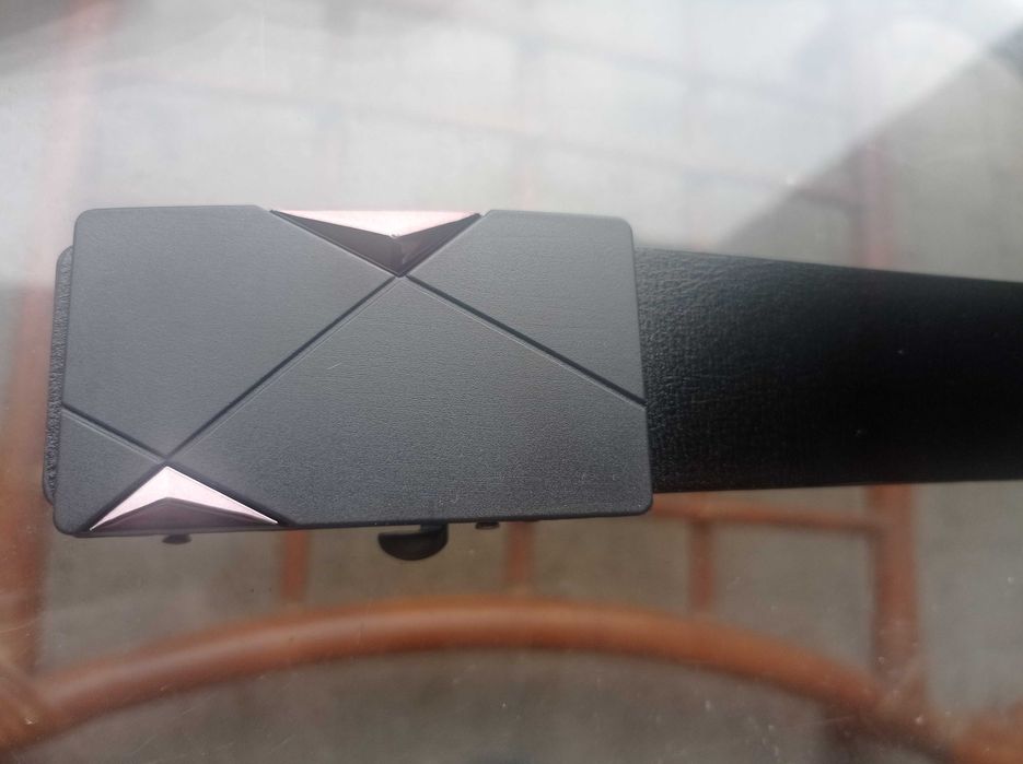 Nowy pasek automat skóra czarny długość 110 cm i 126 cm