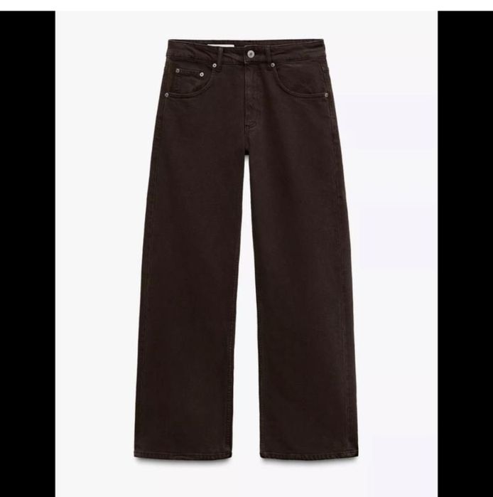 Коричневі шоколадні джинси zara
